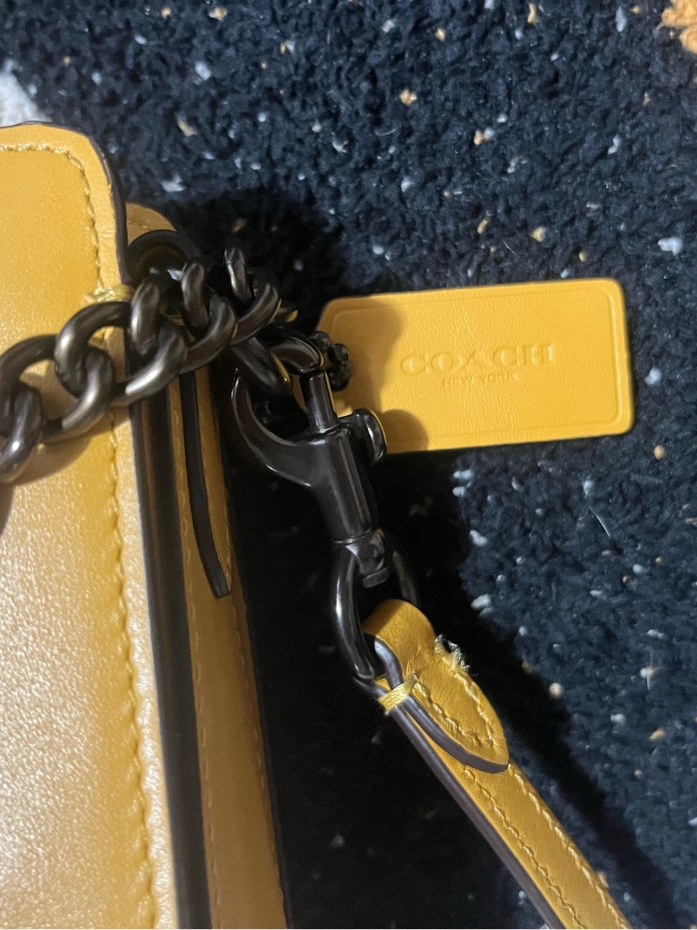Coach Signature Chain Leather Crossbody Bag - Picture 3 of 9